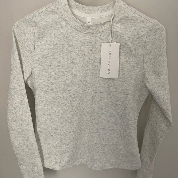 7 Diamonds Light Gray Heathered Shirt - Picture 1 of 4